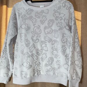Peanuts White Patterned Women's Sweater